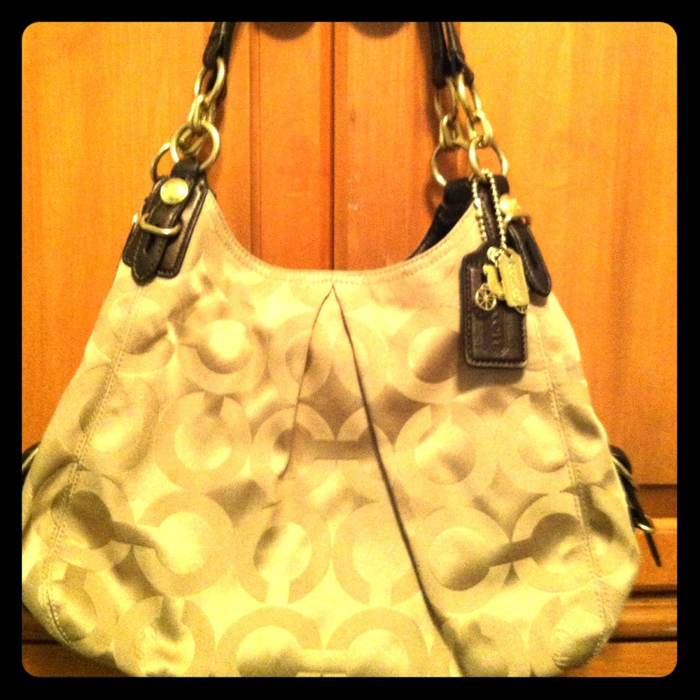 Coach Peyton Signature Sateen Brooke Shoulder Bag